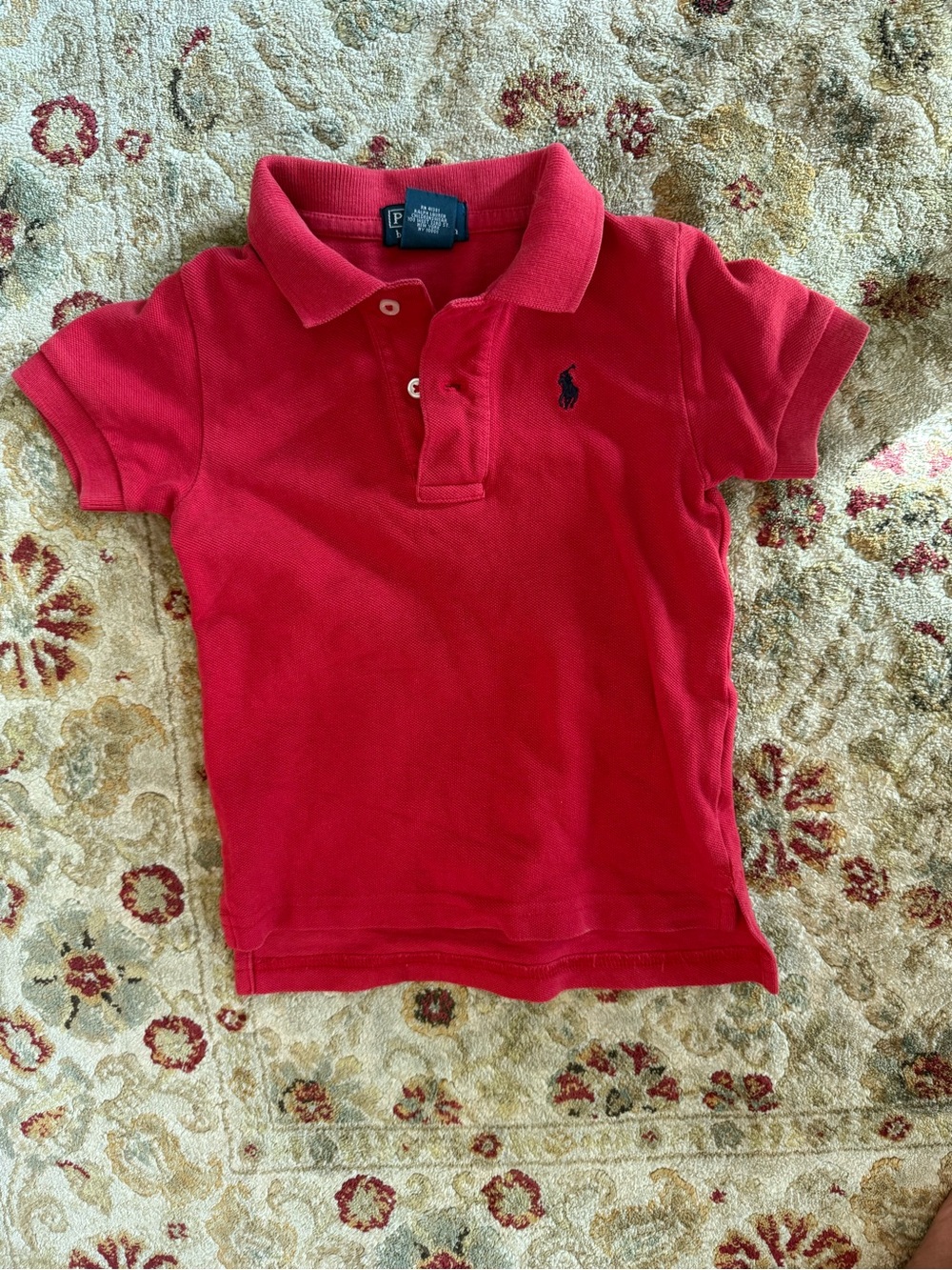 Polo by Ralph Lauren Toddler Red Polo with Navy Logo
